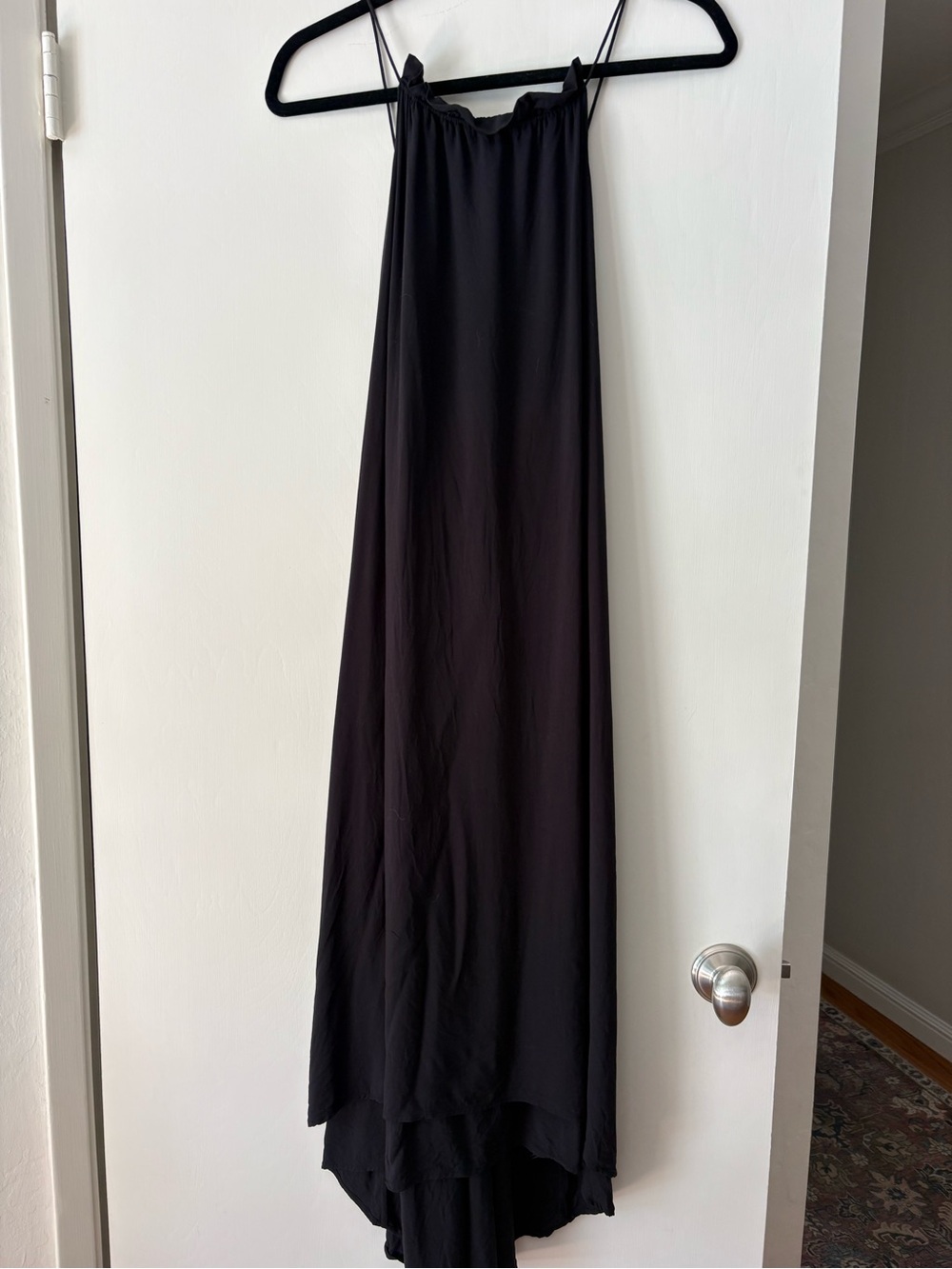 Tavik Black High-Low Adjustable Halter Dress RARE